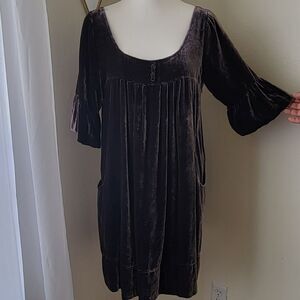 See by Chloe brown velvet dress